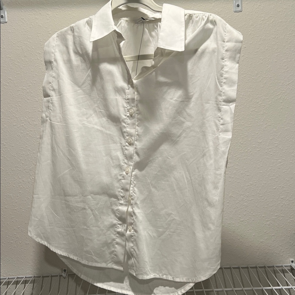 Banana Republic Ivory Button-Up Blouse